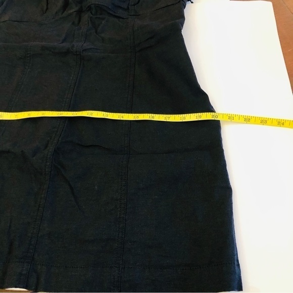 Urban Outfitters Linen Blend Sweetheart Neck Cap Sleeve Cutout Back Dress Sz L - Picture 14 of 14